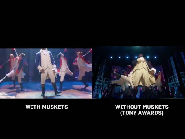 Hamilton Performing "Yorktown" With and Without Muskets