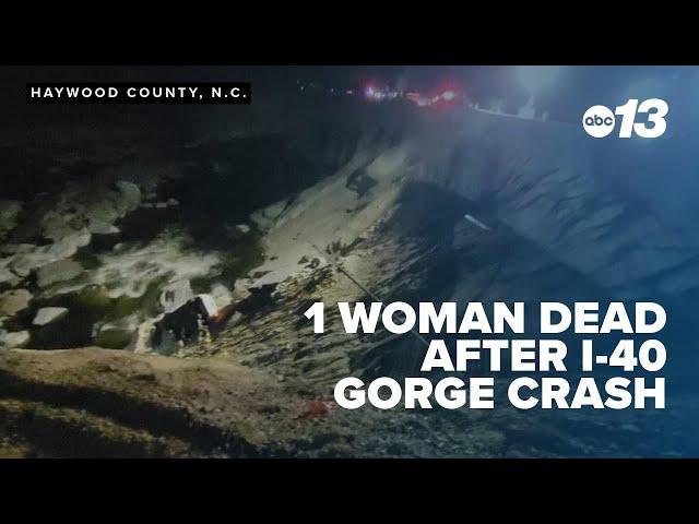 Authorities provide more details after woman fatally crashes in gorge off of I-40