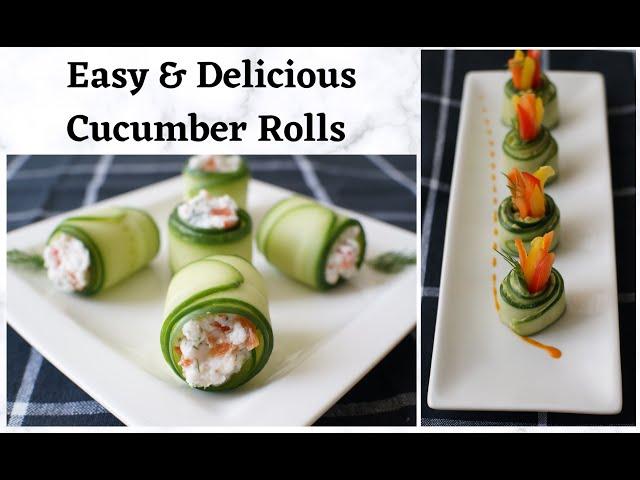 How to make Cucumber Rolls |Quick & Easy Snacks| Healthy, Delicious Appetizer |Vegan|