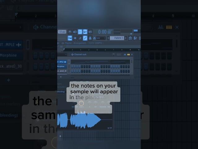 how to turn any sample into piano roll in fL studio #flstudio #musicproducers