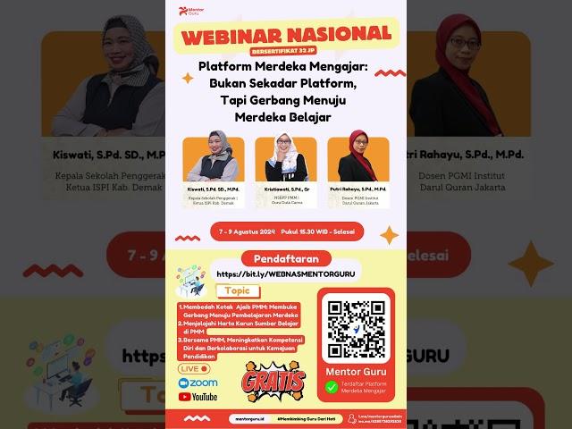 Webinar Nasional 32JP (7-9 Agustus 2024) #webinarnasional #fyp #shorts #viralvideo #gratis #pmm