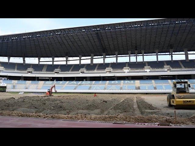 BERKELAS‼️RUMPUT MULAI DITANAM,LAMPU LED TERPASANG,UPDATE STADION PALARAN