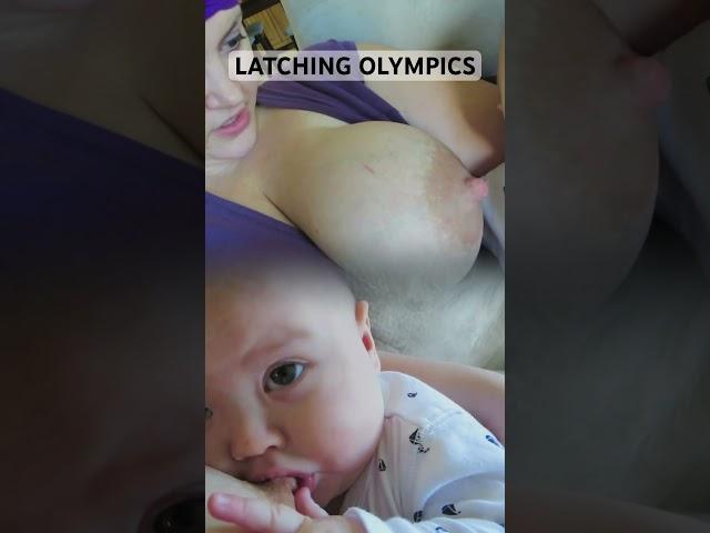 Join the #LatchingGames!  Tumbles, trials, and triumphs in mama’s arms! #breastfeedingmage