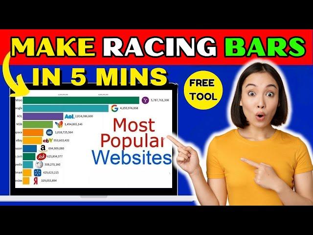 Create Racing Bar Chart Videos In 5 Mins With Free AI Tool. #racingbarchart #alienart