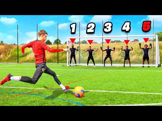 1 PRO FOOTBALLER vs 5 GOALKEEPERS!