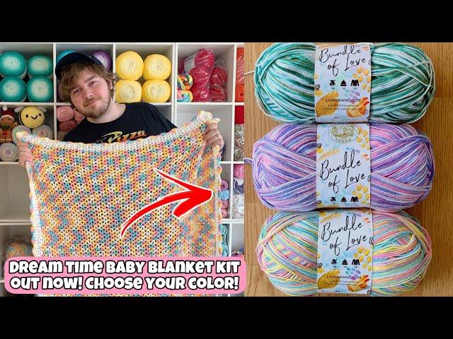 Cody's Dream Time Baby Blanket Crochet Kit  JUST RELEASED!!  Bundle Of Love Swatches! #lionbrandyarn