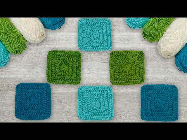 How To Crochet A Solid Granny Square for Beginners | NO GAP Tutorial