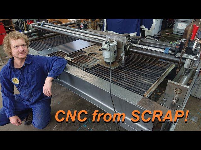I built a big CNC Portal Milling Machine from Scrap!