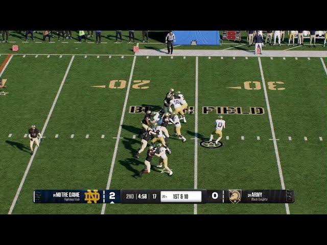 College Football 25 | Notre Dame vs Army | NCAA Gameplay PS5