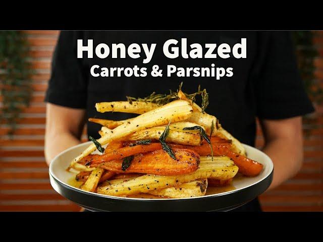 Honey Glazed Roasted Carrots & Parsnips | The Perfect Side For Christmas Dinner!