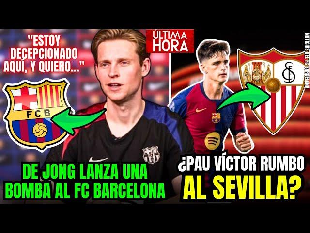 FRENKIE DE JONG LANZA UNA BOMBA AL FC BARCELONA | ¿PAU VÍCTOR RUMBO AL SEVILLA?EXPULSIÓN DE FLICK