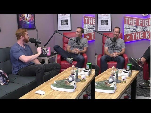 Andrew Santino funniest podcast moment on the Fighter and the Kid