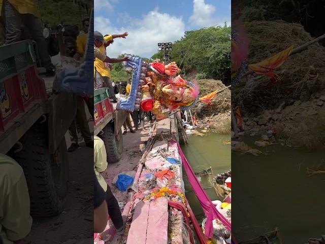 Bad way of Ganpati Visarjan - Ganpati Visarjan 2024 #ganpati #Ganesh nimajjanam 2024 #tandur