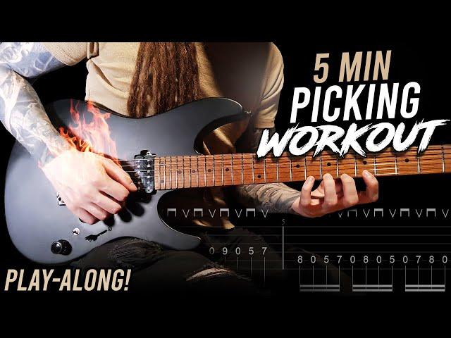 Best 5 MIN Alternate Picking WORKOUT! (Hand Synchronization, Speed, Endurance)