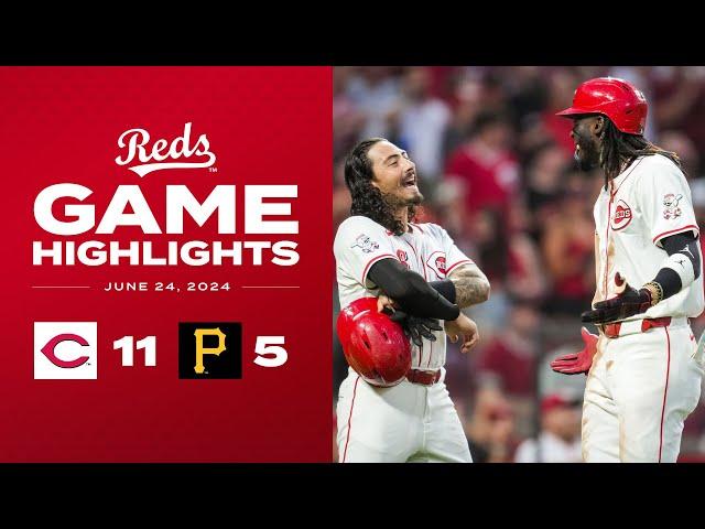 Pirates vs. Reds Game Highlights (6/24/24) | MLB Highlights