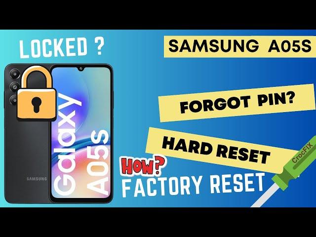 Samsung A05S / Remove Screen Lock / Unlock / Factory Reset / Hard Reset