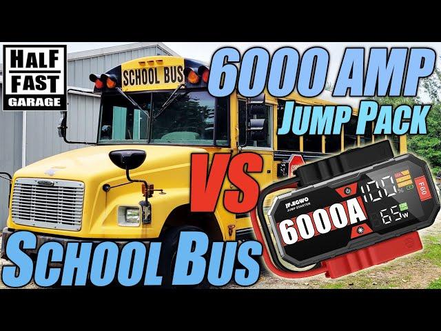 J.F. EGWO 6000A 13+ Liter Jump Pack Review - Will it start a School Bus?