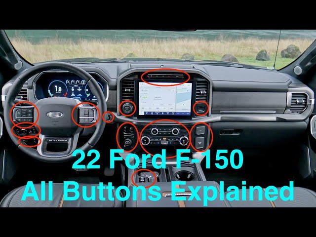 2022 Ford F-150 All Buttons Knobs Switches Explained Tutorial 22 23