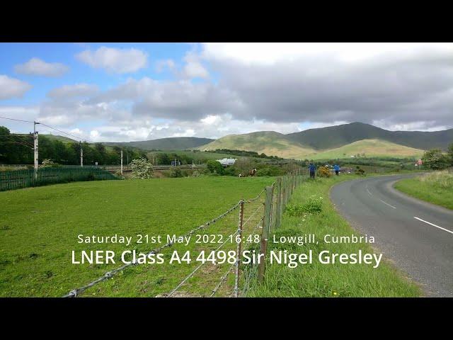 LNER Class A4 4498 Sir Nigel Gresley - Wartime Black livery - 21st May 2022 - Lowgill, Cumbria