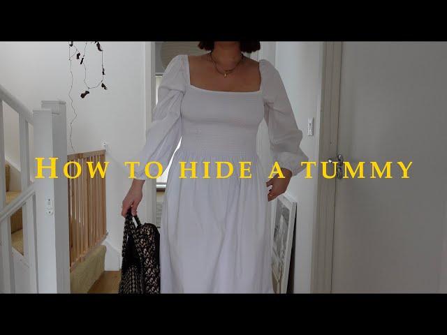 How to dress to hide a stomach - curvy girl (midsize) styling tips - UK size 12/14