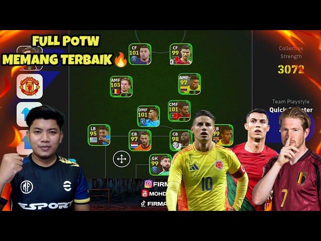 FULL SQUAD POTW GAMEPLAY! POTW TERBARU FUNCTION TERUK CUII! EFOOTBALL 2024 MOBILE