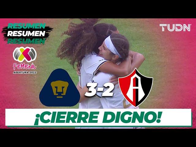 Resumen y goles | Pumas 3-2 Atlas | Liga Mx Femenil AP2022 -J17  | TUDN