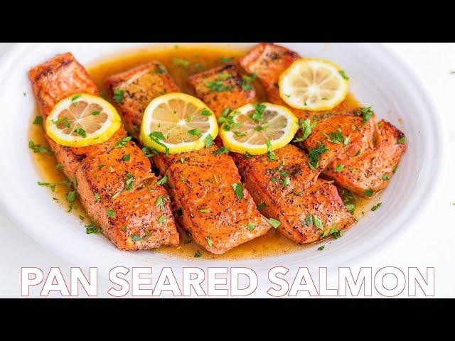 Easy Pan Seared Salmon Recipe  with Lemon Butter