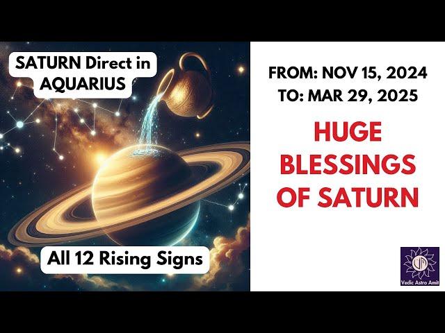 Saturn Direct in Aquarius (Remedies for All 12 signs)