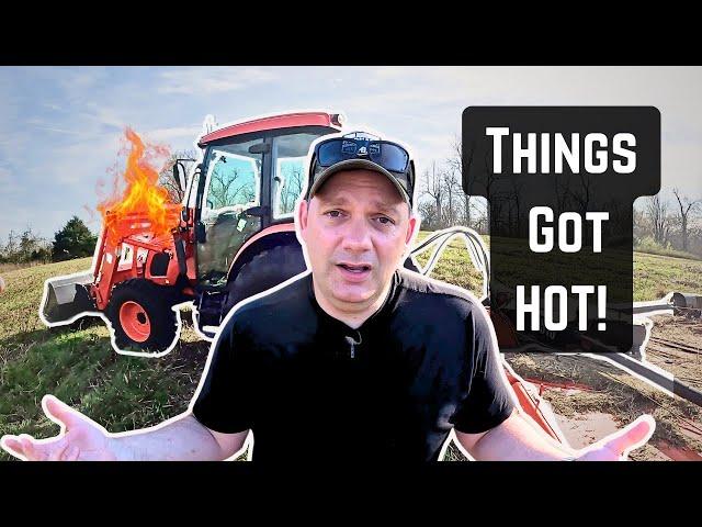 Tractor OVERHEATING while Brush Hogging 35 Acres of Tall Brush!