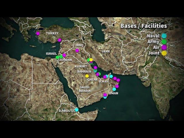 US military bases in the Middle East | AFP