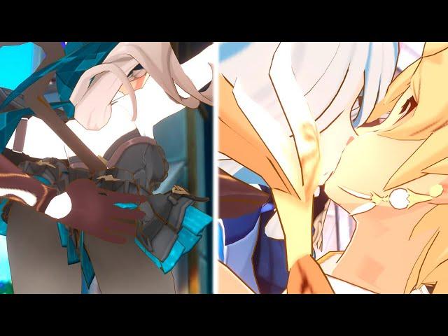 Aether Slap Lynette bumpers and Kissing Furina [Genshin Animation]
