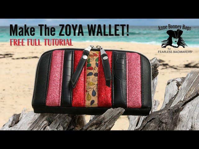 Zoya Wallet - Free Full Tutorial - DIY Wallet With Card Slots & Coin Pocket - Downloadable Pattern