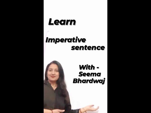 ENGLISH GRMMAR || IMPERATIVE SENTENCE  ||