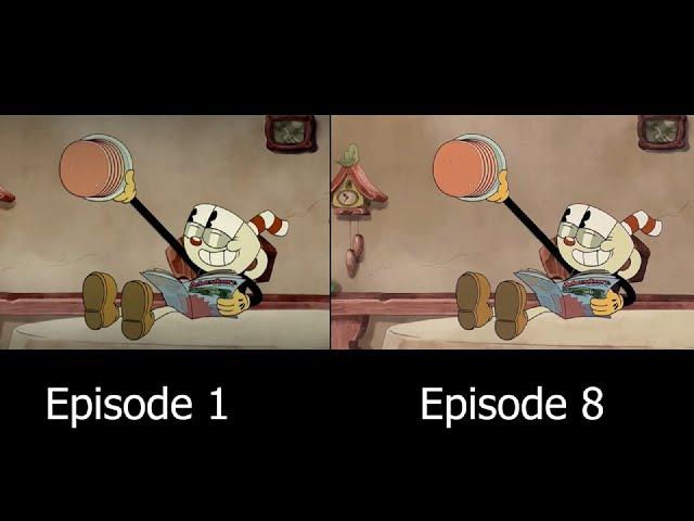 The Cuphead Show Episode 1 VS Episode 8 Comparison