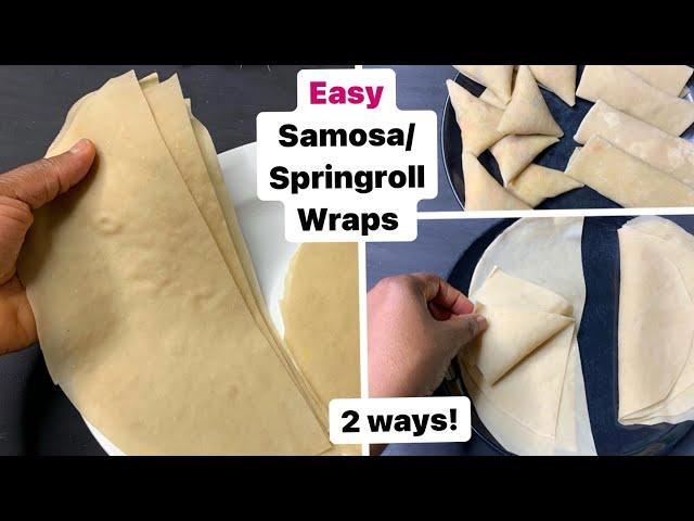 Easiest SAMOSA & Springroll Wraps at home/ Step by step /2 Ways