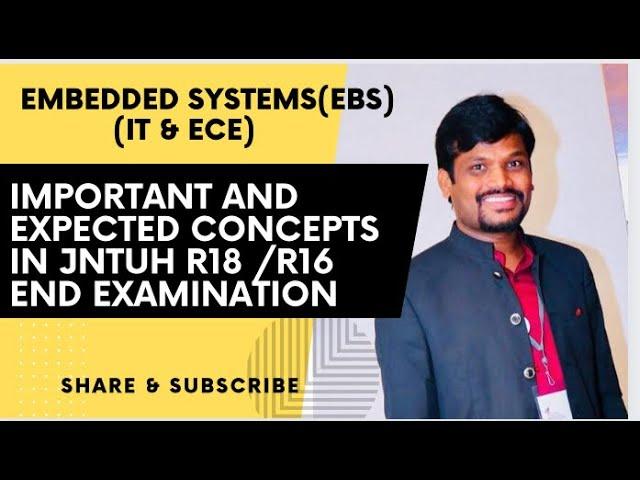 EMBEDDED SYSTEMS (EBS)IMPORTANT CONCEPTS & QUESTIONS-JNTUH (ECE & IT) R18/R16.