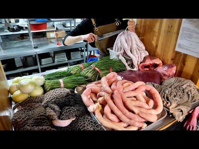 Korean food Beef intestine, Gopchang, Daechang, korean street food