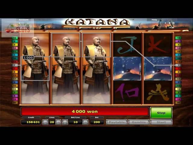 Katana Bonus Fruit Machine Video Slot for Novomatic