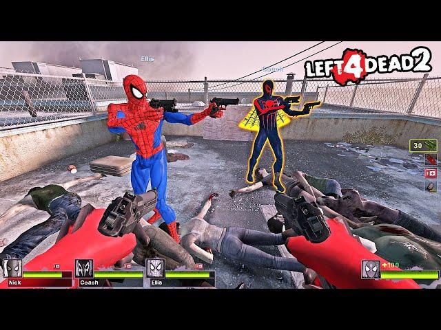 Team Spiderman vs Zombie attacks #15 - Left 4 Dead 2 funny moments