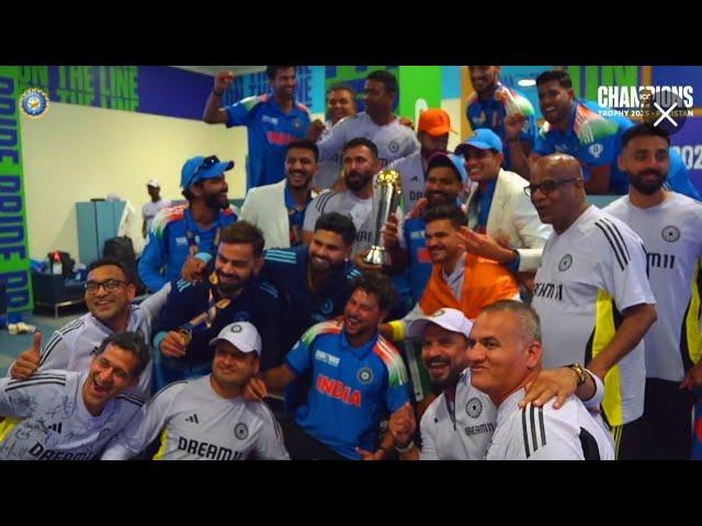 Watch : Team India Dressing Room Celebration & Award Ceremony After Winning Champions Trophy Final