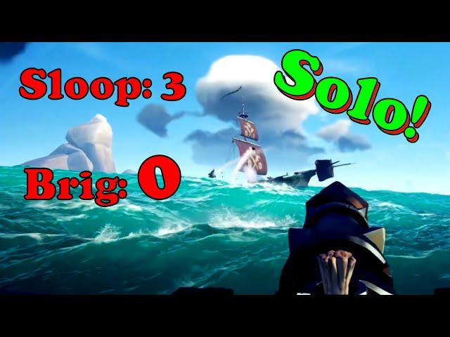 Solo Sloop vs Brigantine, Sea of Thieves PVP