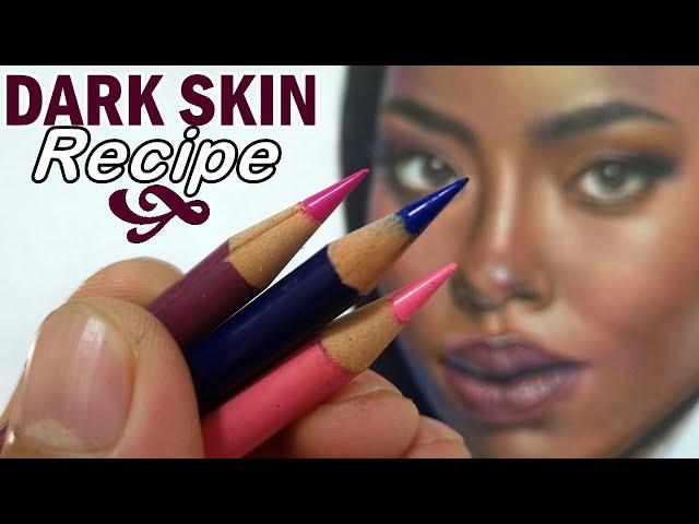 TIPS...Layer & Blend DARK Skin Tone! Colored Pencil Realistic Portrait Drawing Tutorial!