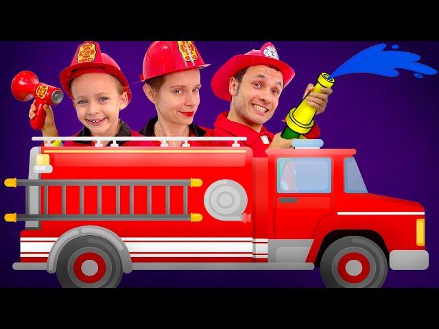 Firefighter Song about Rescue for Kids | Nursery Rhymes with Maya and Mary