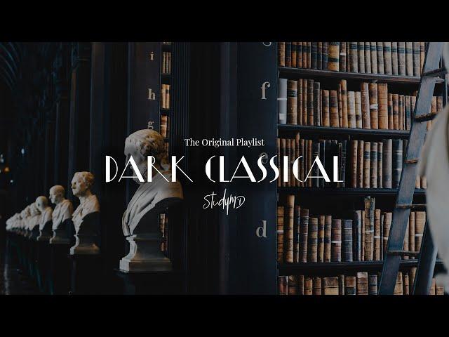 Dark Classical Academia - You’re studying in a large library at midnight ️