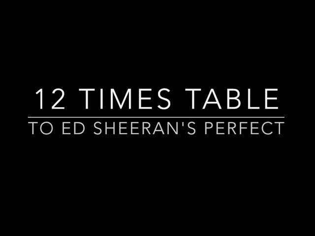 12 Times Table set to Ed Sheeran's Perfect