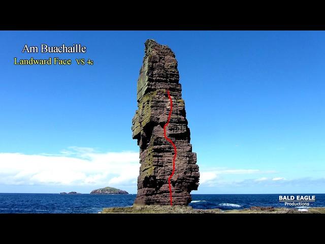 Climbing the epic Am Buachaille sea stack