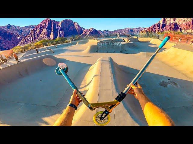 Scooter at BIGGEST SKATEPARK IN DESERT