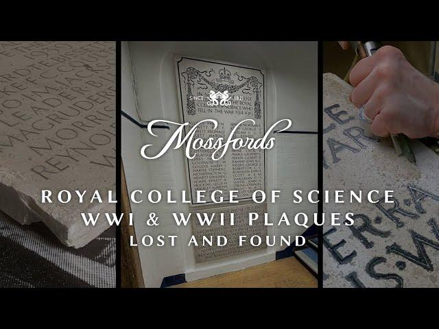 Royal College of Science WW1 & WW2 Plaques - Lost and Found