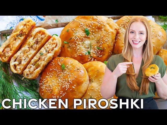 Cheesy Bacon & Cheese Chicken Piroshki Recipe | Baked Savory Hand Pies!