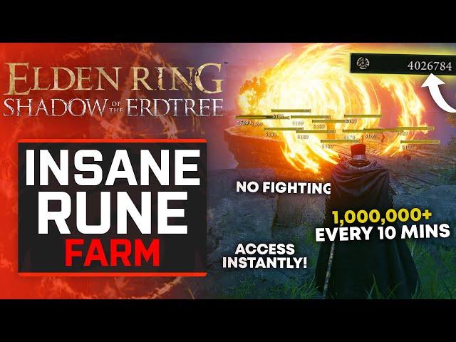 Elden Ring BEST RUNE FARM - 1,000,000+ runes in 10 MINUTES (No Fighting)